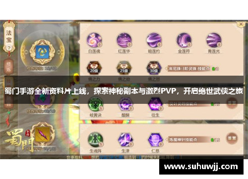 蜀门手游全新资料片上线，探索神秘副本与激烈PVP，开启绝世武侠之旅